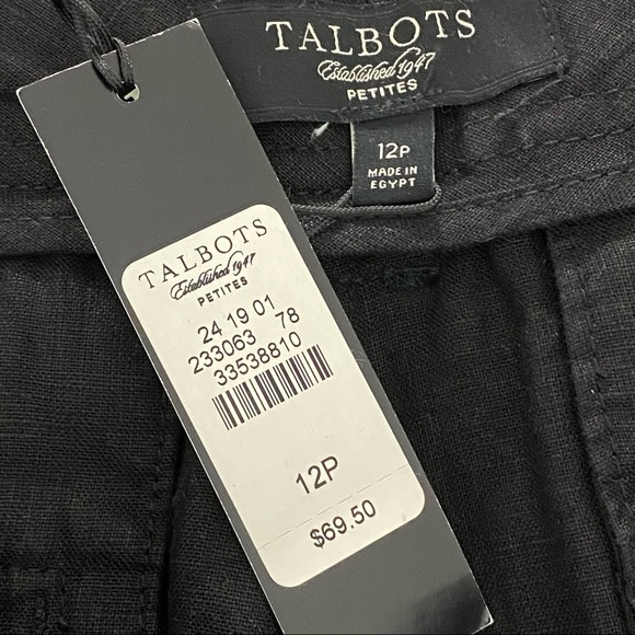 ✨Talbots✨100% Linen Cropped Pants🌹 - Picture 5 of 6